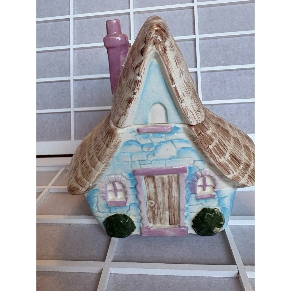 Vintage Kitchen‎ Country Cottage Nancy Meyers Shabby Ceramic Cookie Jar Canister
